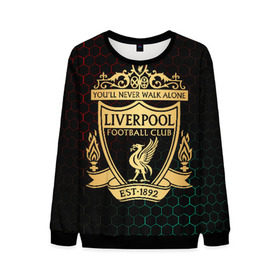 Мужской свитшот 3D с принтом Ливерпуль в Ухте, 100% полиэстер с мягким внутренним слоем | круглый вырез горловины, мягкая резинка на манжетах и поясе, свободная посадка по фигуре | liverpool | liverpool fc | ynwa | you never walk alone | ливерпуль | фан ливерпуля | фанатская | футбол | футболист | футбольный клуб | энфильд