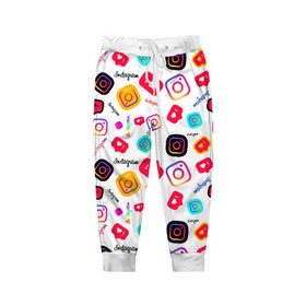 Детские брюки 3D Instagram: в Ухте, 100% полиэстер | манжеты по низу, эластичный пояс регулируется шнурком, по бокам два кармана без застежек, внутренняя часть кармана из мелкой сетки | application | instagram | инстаграм | приложение