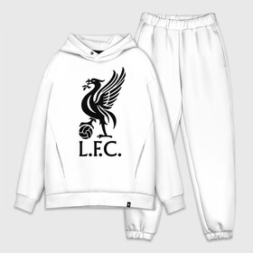 Мужской костюм хлопок OVERSIZE с принтом Ливерпуль в Ухте,  |  | liverpool | liverpool fc | ynwa | you never walk alone | ливерпуль | фан ливерпуля | фанатская | футбол | футболист | футбольный клуб | энфильд