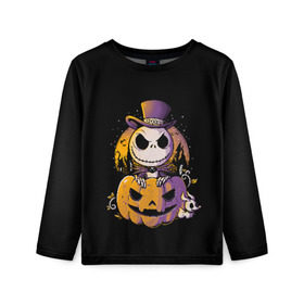 Детский лонгслив 3D с принтом The Nightmare Before Christmas в Ухте, 100% полиэстер | длинные рукава, круглый вырез горловины, полуприлегающий силуэт
 | before | burton | christmas | horror | jack skellington | nightmare | tim | timothy | walter | бёртон | джек | перед | рождеством | скеллингтон | тим | тимоти | ужастик | ужасы