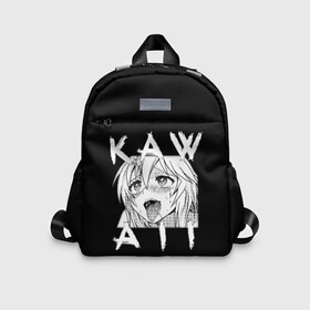 Детский рюкзак 3D с принтом KAWAII в Ухте, 100% полиэстер | лямки с регулируемой длиной, сверху петелька, чтобы рюкзак можно было повесить на вешалку. Основное отделение закрывается на молнию, как и внешний карман. Внутри дополнительный карман. По бокам два дополнительных кармашка | Тематика изображения на принте: ahegao | anime | girl | girls | hikky | kawaii | kowai | senpai | waifu | yandre | аниме | ахегао | вайфу | девушка | кавай | кун | семпай | сенпай | тян
