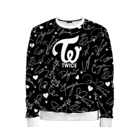Детский свитшот 3D с принтом TWICE АВТОГРАФЫ в Ухте, 100% полиэстер | свободная посадка, прямой крой, мягкая тканевая резинка на рукавах и понизу свитшота | twice | дахён | мины | момо | наён | саны | твайс | цзыюй | чеён | чонён
