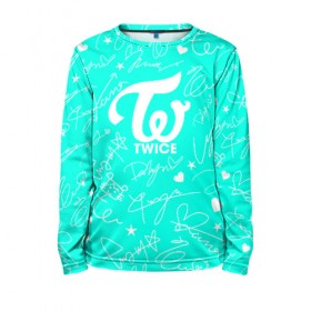 Детский лонгслив 3D с принтом TWICE АВТОГРАФЫ в Ухте, 100% полиэстер | длинные рукава, круглый вырез горловины, полуприлегающий силуэт
 | twice | дахён | мины | момо | наён | саны | твайс | цзыюй | чеён | чонён