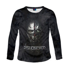 Женский лонгслив 3D с принтом DISHONORED в Ухте, 100% полиэстер | длинные рукава, круглый вырез горловины, полуприлегающий силуэт | dishonored | dishonored 2 | korvo | дисхоноред | корво | корво аттано | стелс | эмили колдуин