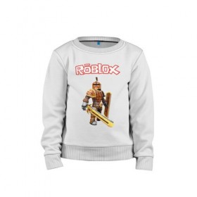 Детский свитшот хлопок с принтом ROBLOX в Ухте, 100% хлопок | круглый вырез горловины, эластичные манжеты, пояс и воротник | roblox | roblox simulator. | код роблокс | роблокс | роблокс симулятор