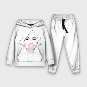 Детский костюм 3D (с толстовкой) с принтом Мэрилин Монро в Ухте,  |  | Тематика изображения на принте: girl | girls | marilyn monroe | monroe | retro | актриса | девушка | знаменитости | знаменитость | картинки | модель | монро | мэрилин монро | прикольные | ретро