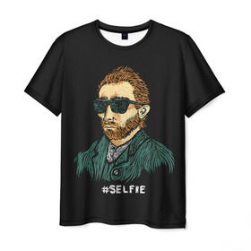 Мужская футболка 3D с принтом Ван Гог (Selfie) в Ухте, 100% полиэфир | прямой крой, круглый вырез горловины, длина до линии бедер | memes | selfie | van gogh | vincent | ван гог | винсент | знаменитости | знаменитость | искусство | картина | картинки | мем | мемы | прикольные | селфи | художник