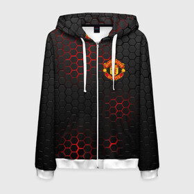 Мужская толстовка 3D на молнии с принтом МАНЧЕСТЕР ЮНАЙТЕД FCMU MANCHESTER UNITED в Ухте, 100% полиэстер | длина до линии бедра, манжеты и пояс оформлены мягкой тканевой резинкой, двухслойный капюшон со шнурком для регулировки, спереди молния, по бокам два кармана | fc | fcmu | football | football club | manchester united | red devils | sport | красные дьяволы | манчестер юнайтед | спорт | фк | фкмю | футбол | футбольный клуб