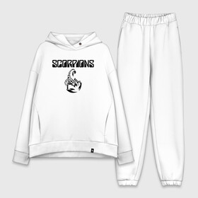 Женский костюм хлопок Oversize с принтом SCORPIONS в Ухте,  |  | scorpions | клаус майне | маттиас ябс | микки ди | павел мончивода | рудольф шенкер | скорпион | скорпионс