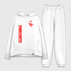 Женский костюм хлопок Oversize с принтом SCORPIONS в Ухте,  |  | scorpions | клаус майне | маттиас ябс | микки ди | павел мончивода | рудольф шенкер | скорпион | скорпионс