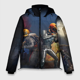 Мужская зимняя куртка 3D с принтом PUBG HALLOWEEN в Ухте, верх — 100% полиэстер; подкладка — 100% полиэстер; утеплитель — 100% полиэстер | длина ниже бедра, свободный силуэт Оверсайз. Есть воротник-стойка, отстегивающийся капюшон и ветрозащитная планка. 

Боковые карманы с листочкой на кнопках и внутренний карман на молнии. | Тематика изображения на принте: battle royal | playerunknowns battlegrounds | pubg | пабг | пубг