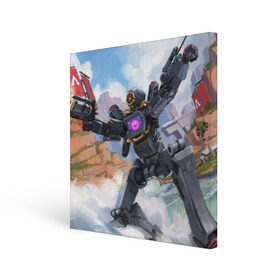 Холст квадратный с принтом Apex Legends (Патфайндер) в Ухте, 100% ПВХ |  | apex | apex legends | патфайндер | персонаж | рисунок | робот