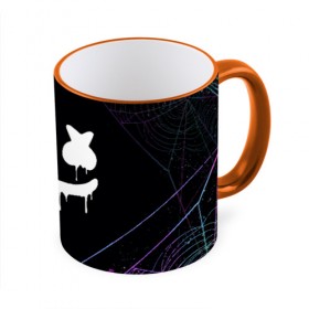 Кружка с принтом MARSHMELLO HALLOWEEN в Ухте, керамика | ёмкость 330 мл | Тематика изображения на принте: america | dj | halloween | marshmello | marshmello halloween | usa | америка | маршмелло | маршмелло хеллоуин | хеллоуин | хэллоуин