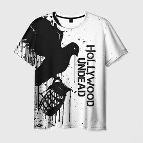 Мужская футболка 3D с принтом HOLLYWOOD UNDEAD в Ухте, 100% полиэфир | прямой крой, круглый вырез горловины, длина до линии бедер | deuce | hollywood undead | hu | j dog | shady jeff | голливуд | голливудская нежить | даниэль мурильо | джордан террелл | джордж артур рейган | дилан альварес | мэттью сент клер | нежить