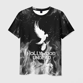 Мужская футболка 3D с принтом HOLLYWOOD UNDEAD в Ухте, 100% полиэфир | прямой крой, круглый вырез горловины, длина до линии бедер | deuce | hollywood undead | hu | j dog | shady jeff | голливуд | голливудская нежить | даниэль мурильо | джордан террелл | джордж артур рейган | дилан альварес | мэттью сент клер | нежить