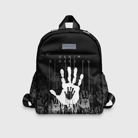 Детский рюкзак 3D с принтом DEATH STRANDING | DS в Ухте, 100% полиэстер | лямки с регулируемой длиной, сверху петелька, чтобы рюкзак можно было повесить на вешалку. Основное отделение закрывается на молнию, как и внешний карман. Внутри дополнительный карман. По бокам два дополнительных кармашка | Тематика изображения на принте: death stranding | kojima | kojima productions | кодзима | мадс микельсон | норман ридус