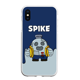 Чехол для iPhone XS Max матовый с принтом Brawl Stars Spike Robot в Ухте, Силикон | Область печати: задняя сторона чехла, без боковых панелей | brawl stars | brawl stars crow | brawl stars crow phoenix | brawl stars leon | brawl stars spike | скачать brawl stars | скачать бесплатно brawl stars
