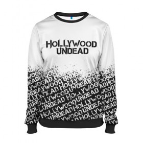 Женский свитшот 3D с принтом HOLLYWOOD UNDEAD в Ухте, 100% полиэстер с мягким внутренним слоем | круглый вырез горловины, мягкая резинка на манжетах и поясе, свободная посадка по фигуре | deuce | hollywood undead | hu | j dog | shady jeff | голливуд | голливудская нежить | даниэль мурильо | джордан террелл | джордж артур рейган | дилан альварес | мэттью сент клер | нежить