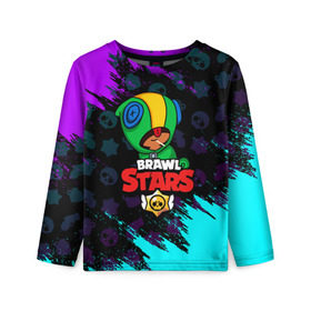 Детский лонгслив 3D с принтом BRAWL STARS LEON в Ухте, 100% полиэстер | длинные рукава, круглый вырез горловины, полуприлегающий силуэт
 | brawl stars | bull | colt | crow | leon | stars | берли | бо | брок | ворон | джесси | динамайк | дэррил | кольт | леон | мортис | нита | пайпер | пенни | поко | пэм | рикошет | спайк | фрэнк | шелли | эль примо