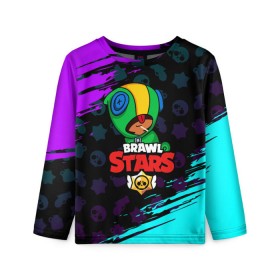 Детский лонгслив 3D с принтом BRAWL STARS LEON в Ухте, 100% полиэстер | длинные рукава, круглый вырез горловины, полуприлегающий силуэт
 | brawl stars | bull | colt | crow | leon | stars | берли | бо | брок | ворон | джесси | динамайк | дэррил | кольт | леон | мортис | нита | пайпер | пенни | поко | пэм | рикошет | спайк | фрэнк | шелли | эль примо