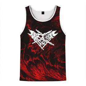 Мужская майка 3D с принтом VELIAL SQUAD RED ABSTRACT в Ухте, 100% полиэстер | круглая горловина, приталенный силуэт, длина до линии бедра. Пройма и горловина окантованы тонкой бейкой | Тематика изображения на принте: velial squad | велиал сквад