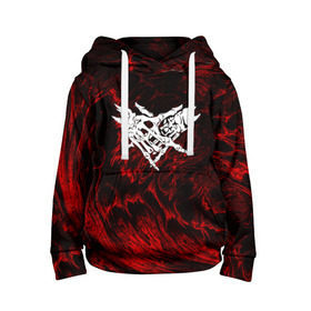 Детская толстовка 3D с принтом VELIAL SQUAD RED ABSTRACT в Ухте, 100% полиэстер | двухслойный капюшон со шнурком для регулировки, мягкие манжеты на рукавах и по низу толстовки, спереди карман-кенгуру с мягким внутренним слоем | velial squad | велиал сквад
