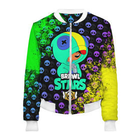 Женский бомбер 3D Brawl Stars LEON: в Ухте, 100% полиэстер | застегивается на молнию, по бокам два кармана без застежек, мягкие манжеты, по низу бомбера и на воротнике — эластичная резинка | brawl | brawl stars | crow | leon | stars | бравл | бравл старс | браво старс | игра | компьютерная | кров | леон | онлайн | старс