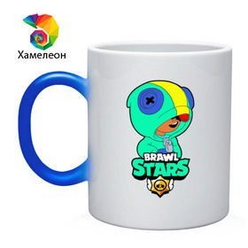 Кружка хамелеон с принтом Brawl Stars LEON в Ухте, керамика | меняет цвет при нагревании, емкость 330 мл | brawl | brawl stars | crow | leon | stars | бравл | бравл старс | браво старс | игра | компьютерная | кров | леон | онлайн | старс