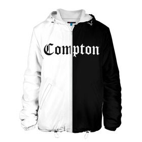 Мужская куртка 3D с принтом COMPTON в Ухте, ткань верха — 100% полиэстер, подклад — флис | прямой крой, подол и капюшон оформлены резинкой с фиксаторами, два кармана без застежек по бокам, один большой потайной карман на груди. Карман на груди застегивается на липучку | Тематика изображения на принте: compton | dj yella | dr. dre | eazy e | ice cube | mc ren | n.w.a | nwa | straight outta compton | west side | западная сторона | комптон