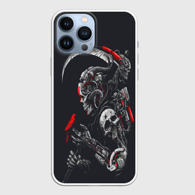 Чехол для iPhone 13 Pro Max Cyberpunk: в Ухте,  |  | art | cyberpunk | киборг | коса | птица | робот | череп
