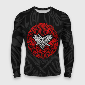 Мужской рашгард 3D с принтом VELIAL SQUAD в Ухте,  |  | velial squad | музыка | отряд велиала | рэп | хорроркор | чёрный и белый