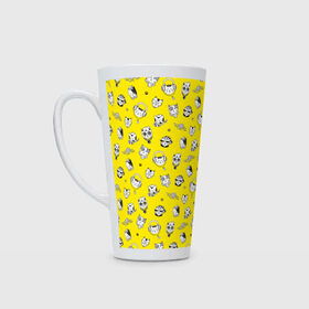 Кружка Латте с принтом котики (Коллаж) в Ухте, Белая керамика | Объем 480 мл; Высота 150 мм; Диаметр 90 мм | Тематика изображения на принте: 