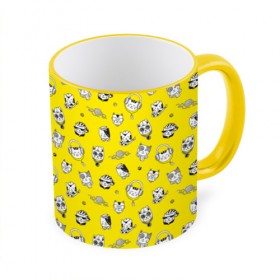 Кружка с принтом котики (Коллаж) в Ухте, керамика | ёмкость 330 мл | Тематика изображения на принте: 