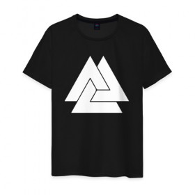 Мужская футболка хлопок с принтом Викинги в Ухте, 100% хлопок | прямой крой, круглый вырез горловины, длина до линии бедер, слегка спущенное плечо. | 