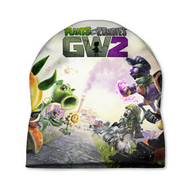 Шапка 3D с принтом PLANTS VS ZOMBIES в Ухте, 100% полиэстер | универсальный размер, печать по всей поверхности изделия | garden warfare | pl | plants | plants vs. zombies | plants vs. zombies: garden warfare | popcap | zombies | кактус | картошка | подсолнух | растения против зомби | сад