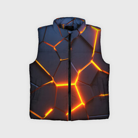 Детский жилет утепленный 3D с принтом 3D ПЛИТЫ | NEON STEEL | НЕОНОВЫЕ ПЛИТЫ | РАЗЛОМ в Ухте,  |  | 3d | abstraction | geometry | hexagon | neon | paints | stripes | texture | triangle | абстракция | брызги | геометрия | краски | неон | неоновый | соты | текстура