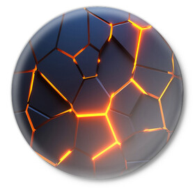 Значок с принтом 3D ПЛИТЫ | NEON STEEL | НЕОНОВЫЕ ПЛИТЫ в Ухте,  металл | круглая форма, металлическая застежка в виде булавки | 3d | abstraction | geometry | hexagon | neon | paints | stripes | texture | triangle | абстракция | брызги | геометрия | краски | неон | неоновый | соты | текстура