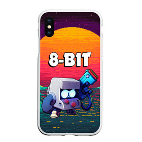 Чехол для iPhone XS Max матовый с принтом BRAWL STARS 8-BIT PIXEL ART в Ухте, Силикон | Область печати: задняя сторона чехла, без боковых панелей | Тематика изображения на принте: 8 bit | 8 бит. | 8bit | 8бит | android | brawl stars | colt | crow | games | leon | penny | poco | shelly | spike | wanted | брав | бравл старс | звезды | игры | мобильные игры | старс
