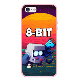 Чехол для iPhone 5/5S матовый с принтом BRAWL STARS 8-BIT PIXEL ART в Ухте, Силикон | Область печати: задняя сторона чехла, без боковых панелей | Тематика изображения на принте: 8 bit | 8 бит. | 8bit | 8бит | android | brawl stars | colt | crow | games | leon | penny | poco | shelly | spike | wanted | брав | бравл старс | звезды | игры | мобильные игры | старс