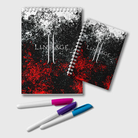 Блокнот с принтом LINEAGE 2 в Ухте, 100% бумага | 48 листов, плотность листов — 60 г/м2, плотность картонной обложки — 250 г/м2. Листы скреплены удобной пружинной спиралью. Цвет линий — светло-серый
 | armor | characters | erak note | kim sung hwan | lineage | lineage 2 | lineage antharas | lineage eternal | minimalism | shield | twilight resistance | warrior | персонажи