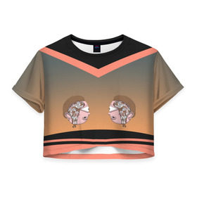 Женская футболка Cropp-top Морти (Рико мысли): в Ухте, 100% полиэстер | круглая горловина, длина футболки до линии талии, рукава с отворотами | morti | rik | rik and morti | vdchukel | морти | мультсериал rik and morti | рик | рик и морти | сериал рик и морти