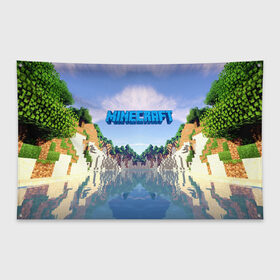 Флаг-баннер с принтом MINECRAFT в Ухте, 100% полиэстер | размер 67 х 109 см, плотность ткани — 95 г/м2; по краям флага есть четыре люверса для крепления | craft | creeper | dungeon | dungeons | earth | game | logo | mine | minecraft | mobile | online | дунгеонс | земля | зомби | игра | крипер | лого | майкрафт | майнкрафт | мобайл | онлайн | подземелье | подземелья