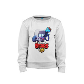 Детский свитшот хлопок с принтом Brawl Stars [4] в Ухте, 100% хлопок | круглый вырез горловины, эластичные манжеты, пояс и воротник | android | brawl | brawl stars | clash | clash royale | game | royale | stars | андроид | игра | кольт | мобильные игры