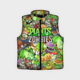 Детский жилет утепленный 3D с принтом PLANTS VS ZOMBIES в Ухте,  |  | battle | plants | plants vs zombies | pvsz | vs | zombies | растения против зомби