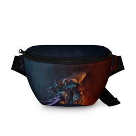 Поясная сумка 3D с принтом Darksiders Genesis в Ухте, 100% полиэстер | плотная ткань, ремень с регулируемой длиной, внутри несколько карманов для мелочей, основное отделение и карман с обратной стороны сумки застегиваются на молнию | action | darksiders | darksiders 3 | darksiders genesis | game | дарксайдерс | дарксайдерс 3 | дарксайдерс генезис | демон | игра | огонь | экшен