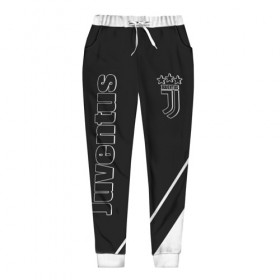 Женские брюки 3D с принтом Juventus в Ухте, полиэстер 100% | прямой крой, два кармана без застежек по бокам, с мягкой трикотажной резинкой на поясе и по низу штанин. В поясе для дополнительного комфорта — широкие завязки | 