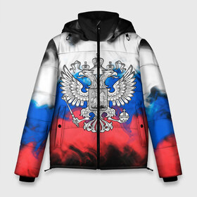 Мужская зимняя куртка 3D с принтом RUSSIA 2019 в Ухте, верх — 100% полиэстер; подкладка — 100% полиэстер; утеплитель — 100% полиэстер | длина ниже бедра, свободный силуэт Оверсайз. Есть воротник-стойка, отстегивающийся капюшон и ветрозащитная планка. 

Боковые карманы с листочкой на кнопках и внутренний карман на молнии. | russia | russia sport | россия спорт | русский | спорт | триколор | флаг | я русский