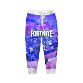 Детские брюки 3D с принтом FORTNITE в Ухте, 100% полиэстер | манжеты по низу, эластичный пояс регулируется шнурком, по бокам два кармана без застежек, внутренняя часть кармана из мелкой сетки | battle royale | fortnite | fortnite battle royale | futuresynth | game | outrun | retrowave | synth | synthwave | игры | ретровейв | синтвейв | фортнайт