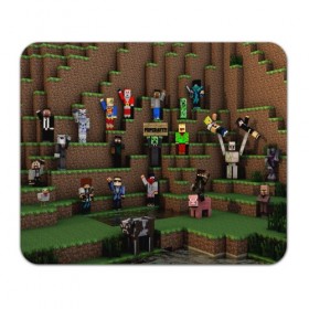 Коврик для мышки прямоугольный с принтом MINECRAFT в Ухте, натуральный каучук | размер 230 х 185 мм; запечатка лицевой стороны | craft | creeper | dungeon | dungeons | earth | game | logo | mine | minecraft | mobile | online | дунгеонс | земля | зомби | игра | крипер | лого | майкрафт | майнкрафт | мобайл | онлайн | подземелье | подземелья