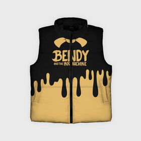 Детский жилет утепленный 3D Bendy And The Ink Machine: в Ухте,  |  | bendy | bendy and the ink machine | бенди | бени | бенни | детская | детям | игра | капли | компьютерная игра | краска | машина | подтеки | розовая | ужастик